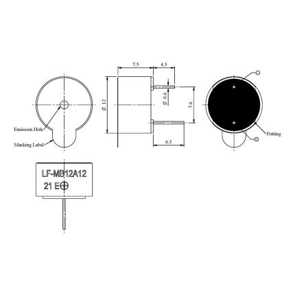 LF-MB12A12,Magnetic Buzzer
