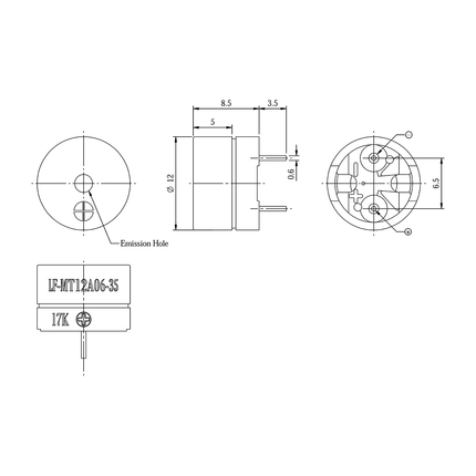 LF-MT12A06-35,Magnetic Transducer