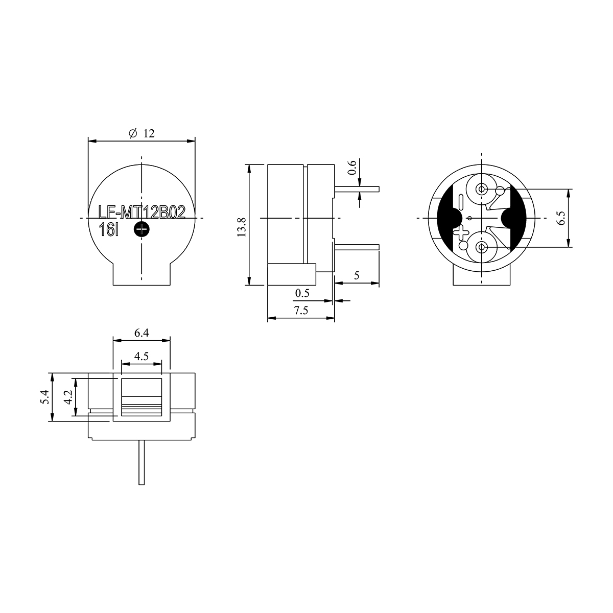 LF-MT12B02,Magnetic Transducer