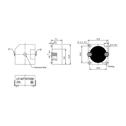 LF-MT13T05B,Magnetic Transducer