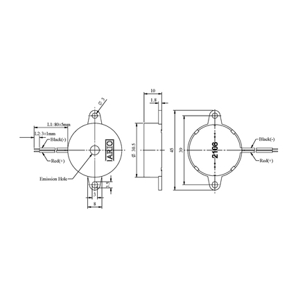 LF-PB30W35B,Piezoelectric Buzzer for driver circuit built-in