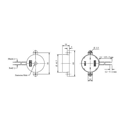 LF-PB42W29D, zumbador piezoel&#xE9;ctrico para circuito de controlador incorporado