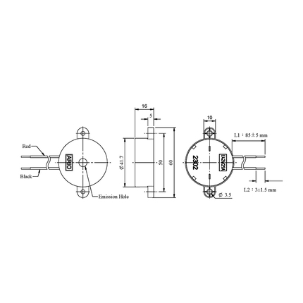 LF-PE42W29A,Piezoelectric Buzzer for external drive