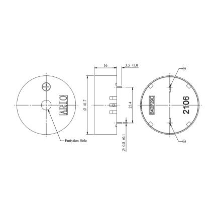 LF-PB42P29C, zumbador piezoel&#xE9;ctrico para circuito de controlador incorporado