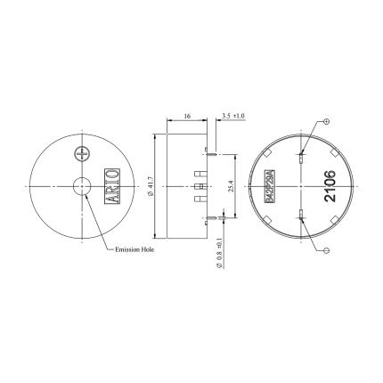 LF-PB42P29A, zumbador piezoel&#xE9;ctrico para circuito controlador incorporado