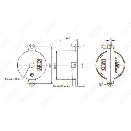 LF-PB30C26A, zumbador piezoel&#xE9;ctrico para circuito controlador incorporado