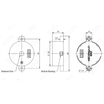 LF-PB42C28A, zumbador piezoel&#xE9;ctrico para circuito de controlador incorporado