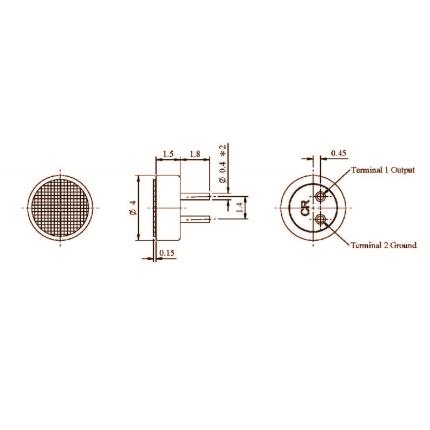 Micr&#xF3;fono de condensador electret LF-M4015B-OP423-DJ
