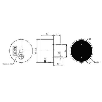 LF-PB14P40H Piezoelectric Buzzer for driver circuit built-in
