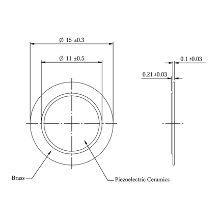 D15E60B,Piezoelectric Ceramic Element