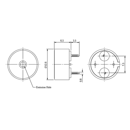 LF-PE12P40B,Piezoelectric Buzzer for external drive