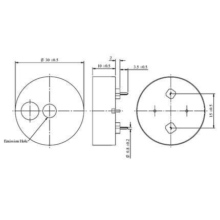 LF-PE30P25C,Piezoelectric Buzzer for external drive