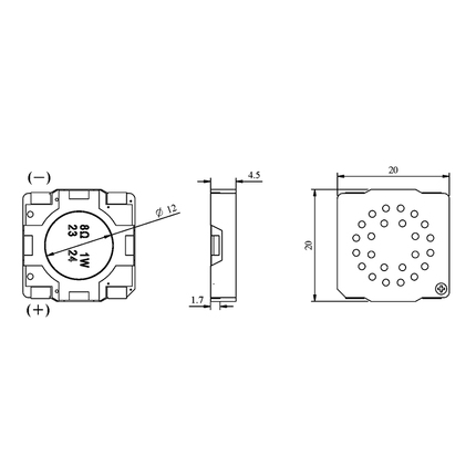 LF-K2020B045T-A,Micro Speaker