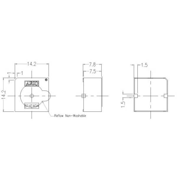 LF-PB14T40A-A Piezoelectric Buzzer for driver circuit built-in